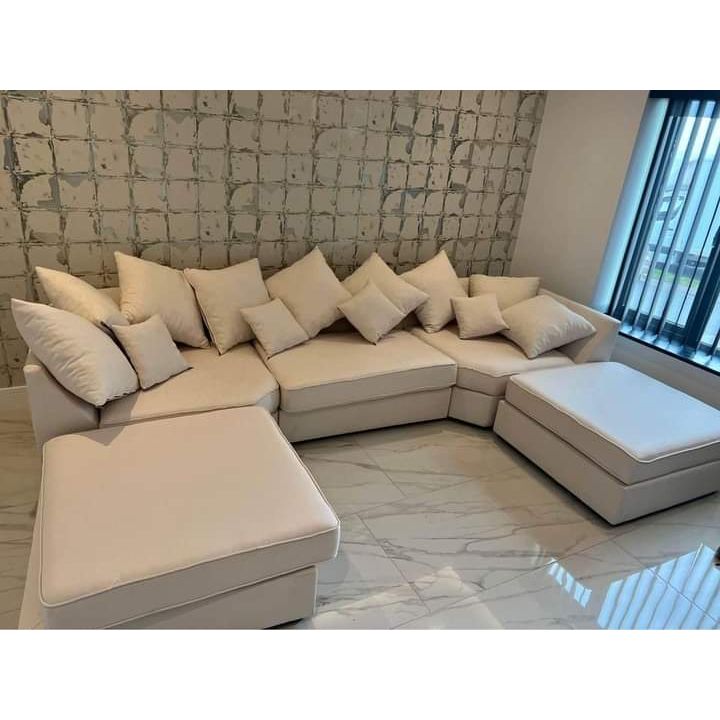 Modern U-Shape Cream Sofa – Premium Comfort & Stylish Minimal Design