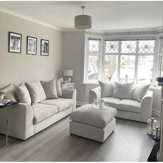 Lilly Sofa with Table – 3 Seater & 2 Seater in Cream Beige