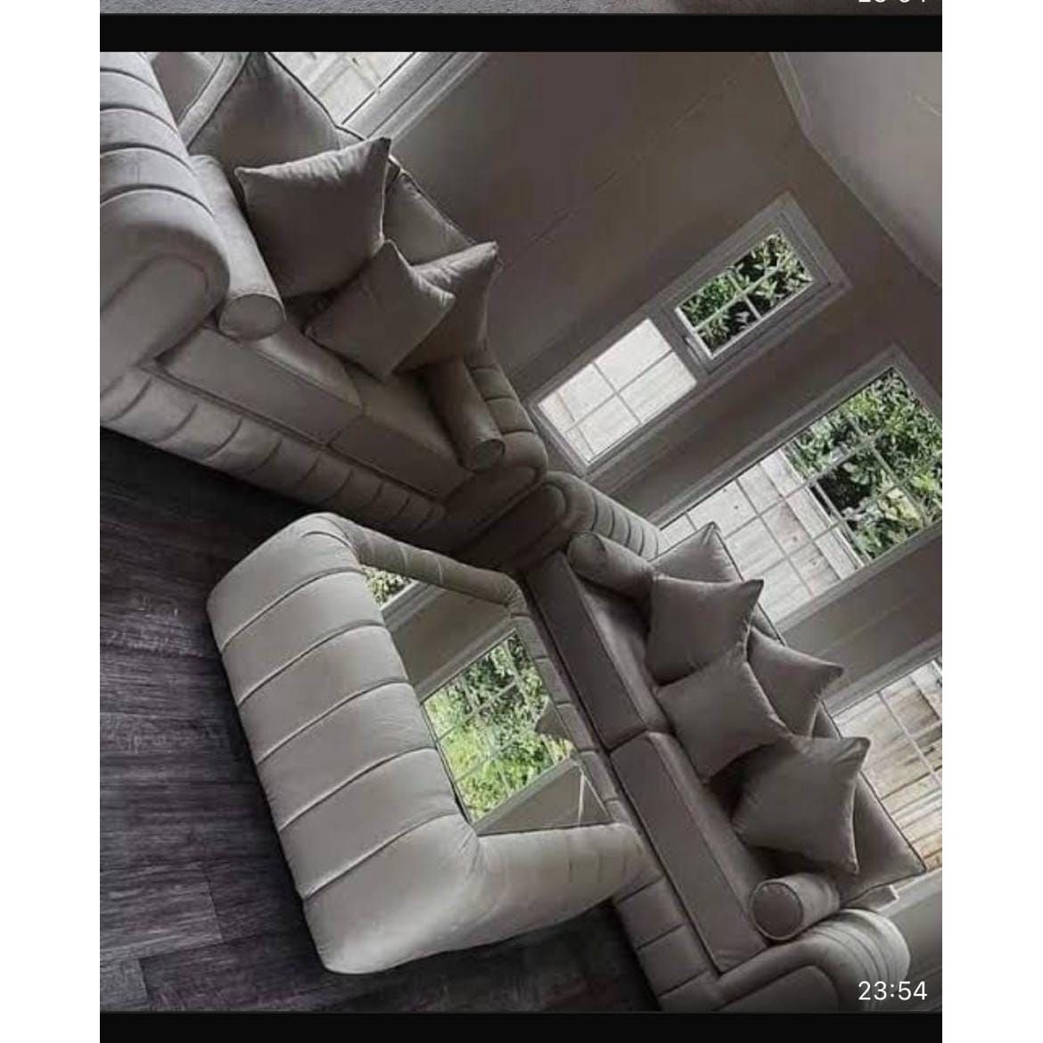 Lilly Sofa Set – 3 Seater & 2 Seater in Cream Naples Fabric