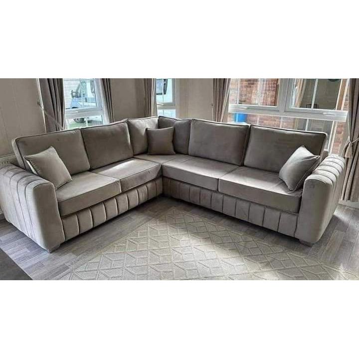 Lilly Corner Sofa – Light Grey Modern L-Shape Comfort